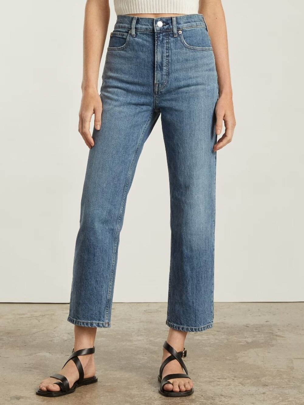EVERLANE THE WAY HIGH JEAN WIDE STRAIGHT HIGH RISE STRETCH ORGANIC COTTON sz 32